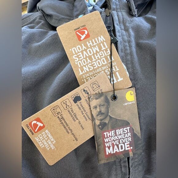 Carhartt Full Swing Washed Duck Sherpa Lined Jacket Gray XXL NWT - Picture 11 of 12